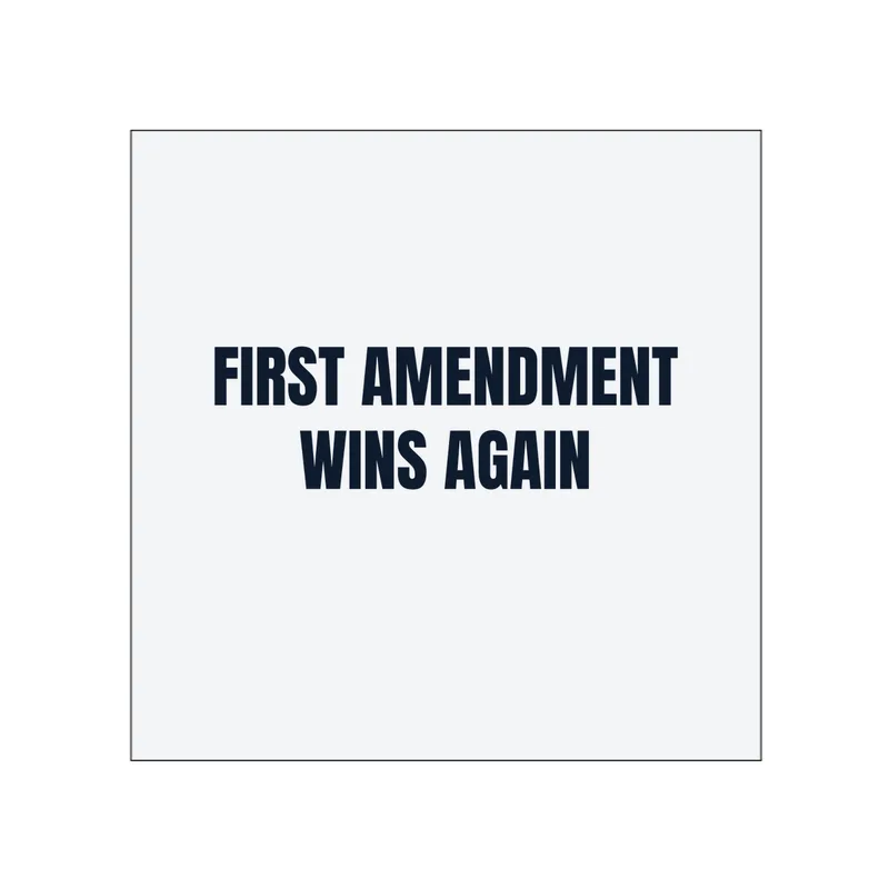 FIRST AMENDMENT · WINS AGAIN in White