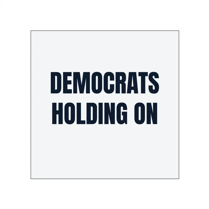 DEMOCRATS · HOLDING ON in White