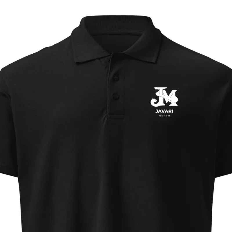 Unisex Premium Pique Polo Shirt in Black