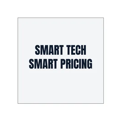 SMART TECH · SMART PRICING in White