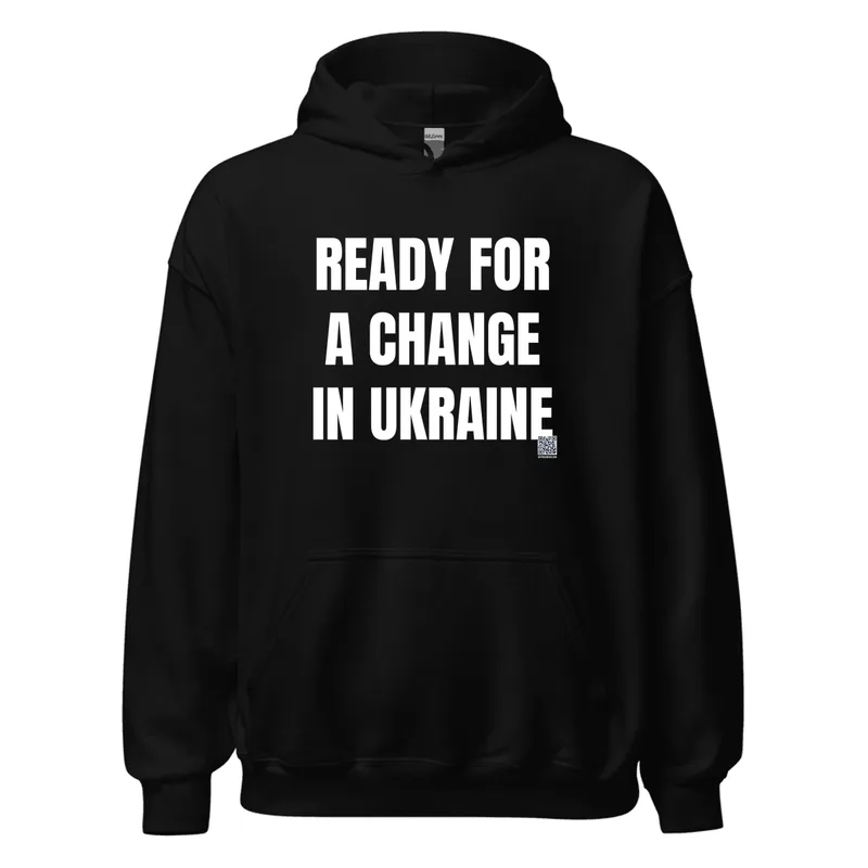 READY FOR · A CHANGE · IN UKRAINE in Black