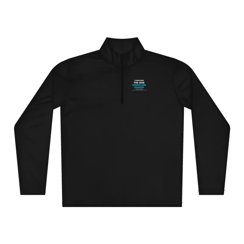 Unisex Quarter Zip Pullover in Black
