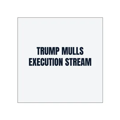 TRUMP MULLS · EXECUTION STREAM in White