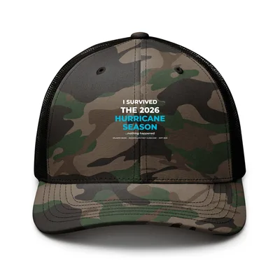 Camouflage Trucker Hat in Camo/Black