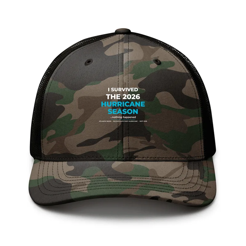 Camouflage Trucker Hat in Camo/Black