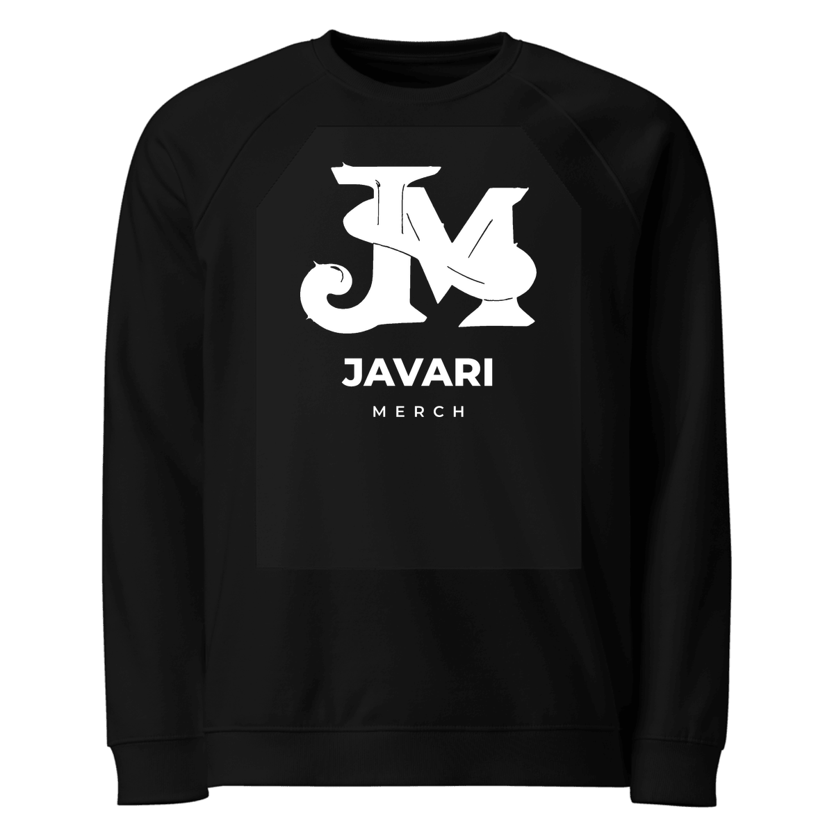 Unisex Organic Raglan Sweatshirt in Black