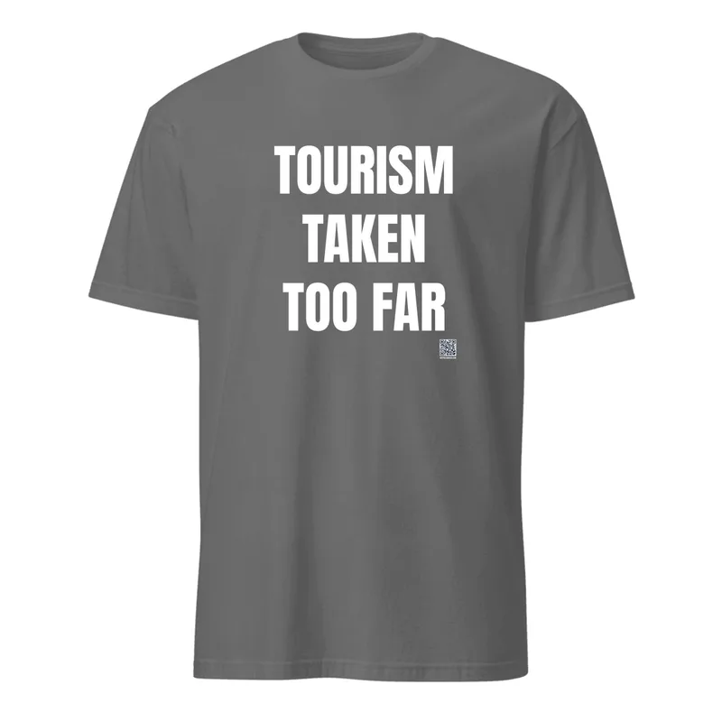 TOURISM · TAKEN · TOO FAR in Graphite Heather
