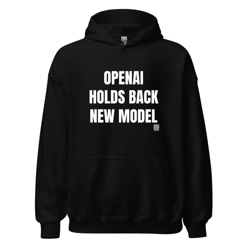 OPENAI · HOLDS BACK · NEW MODEL in Black