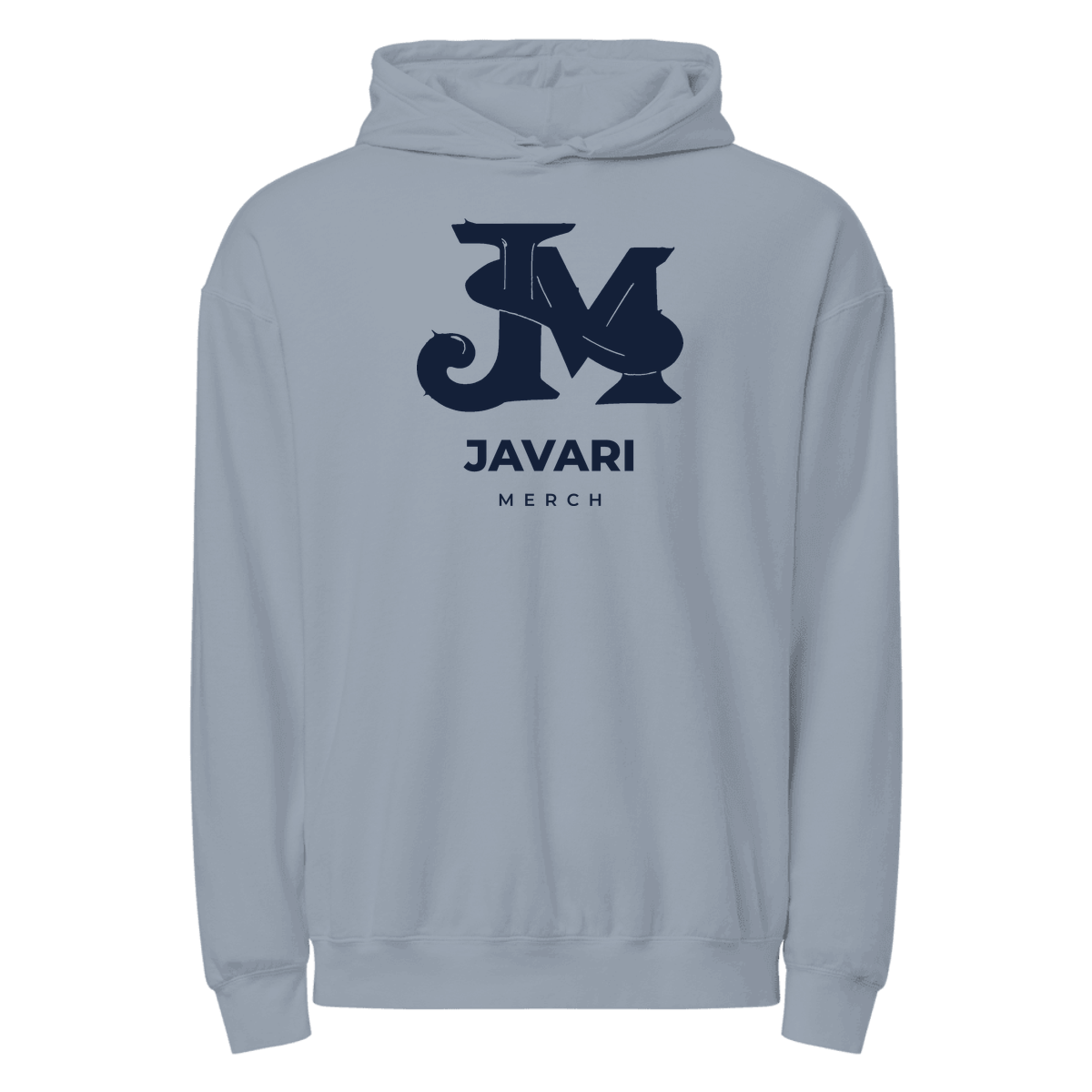 Unisex Garment-Dyed Lightweight Fleece Hooded Sweatshirt in Blue Jean