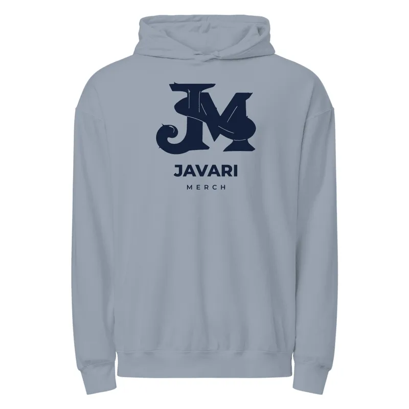 Unisex Garment-Dyed Lightweight Fleece Hooded Sweatshirt in Blue Jean