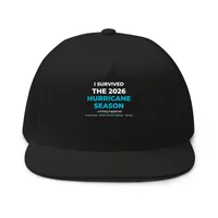 Flat Bill Cap — Black · One size