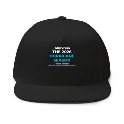Flat Bill Cap in Black