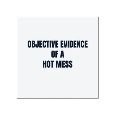 OBJECTIVE EVIDENCE · OF A · HOT MESS in White