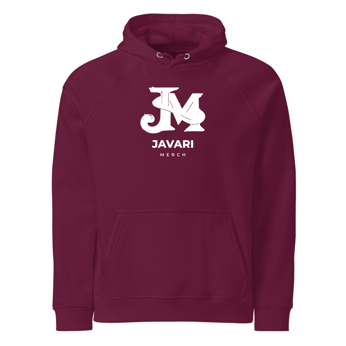 Unisex Eco Raglan Hoodie in Burgundy