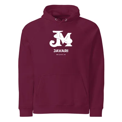 Unisex Eco Raglan Hoodie in Burgundy