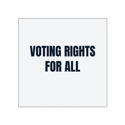 VOTING RIGHTS · FOR ALL in White
