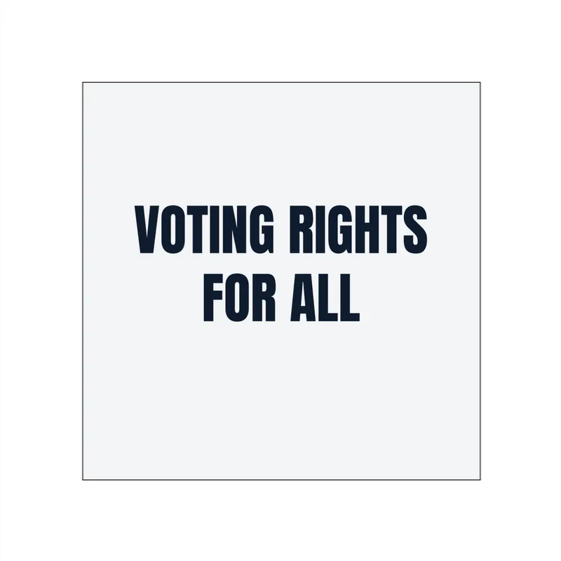 VOTING RIGHTS · FOR ALL in White