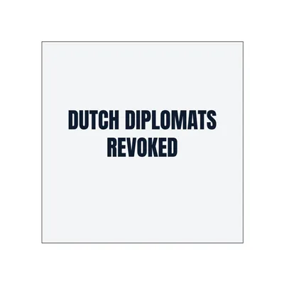DUTCH DIPLOMATS · REVOKED in White