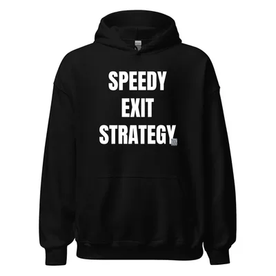 SPEEDY · EXIT · STRATEGY in Black