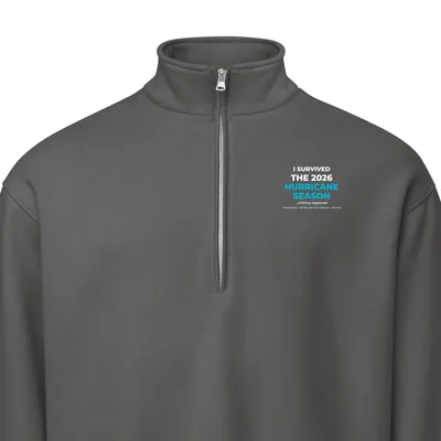 Unisex Heavyweight Half Zip Pullover in Asphalt