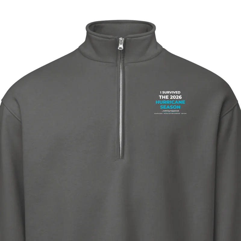Unisex Heavyweight Half Zip Pullover in Asphalt