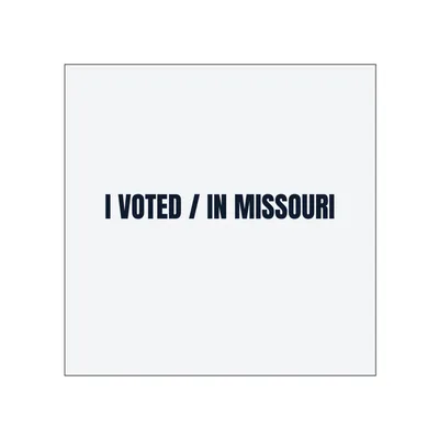 I VOTED / IN MISSOURI in White