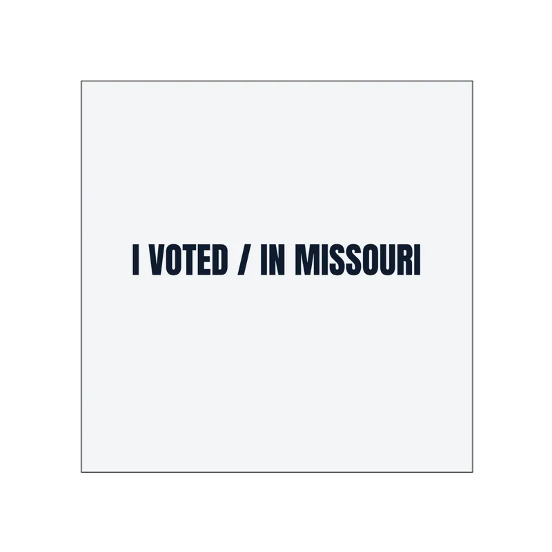 I VOTED / IN MISSOURI in White