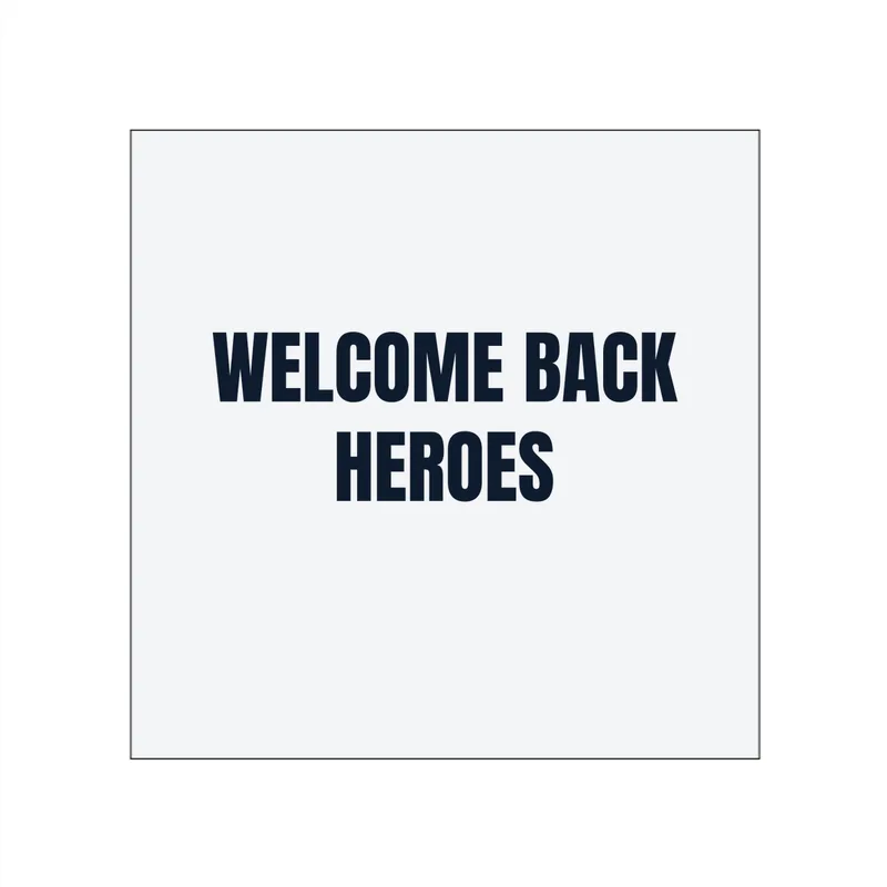WELCOME BACK · HEROES in White