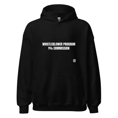 WHISTLEBLOWER PROGRAM · 1% COMMISSION in Black