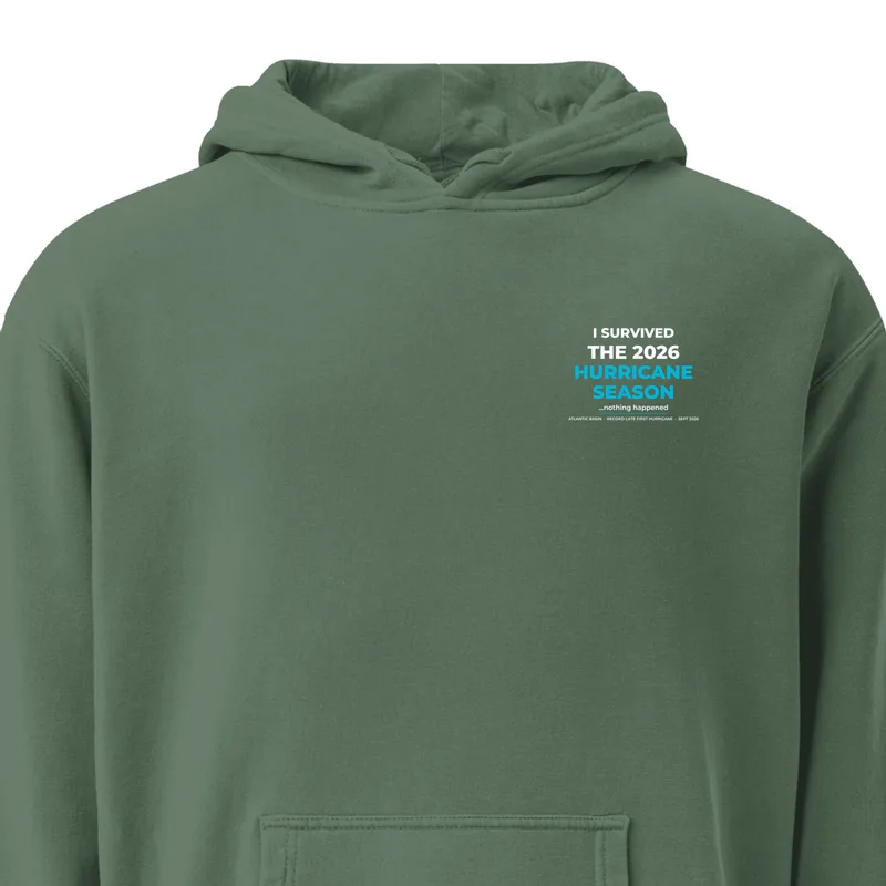 Unisex Pigment-Dyed Hoodie in Pigment Alpine Green