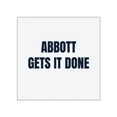 ABBOTT · GETS IT DONE in White