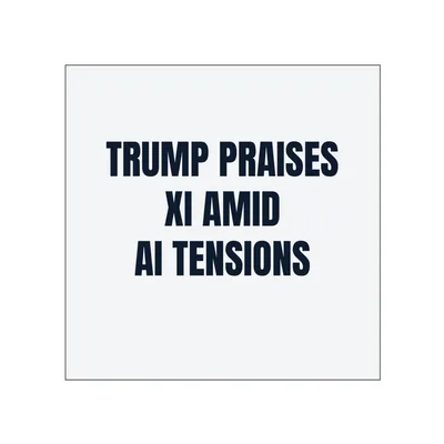TRUMP PRAISES · XI AMID · AI TENSIONS in White