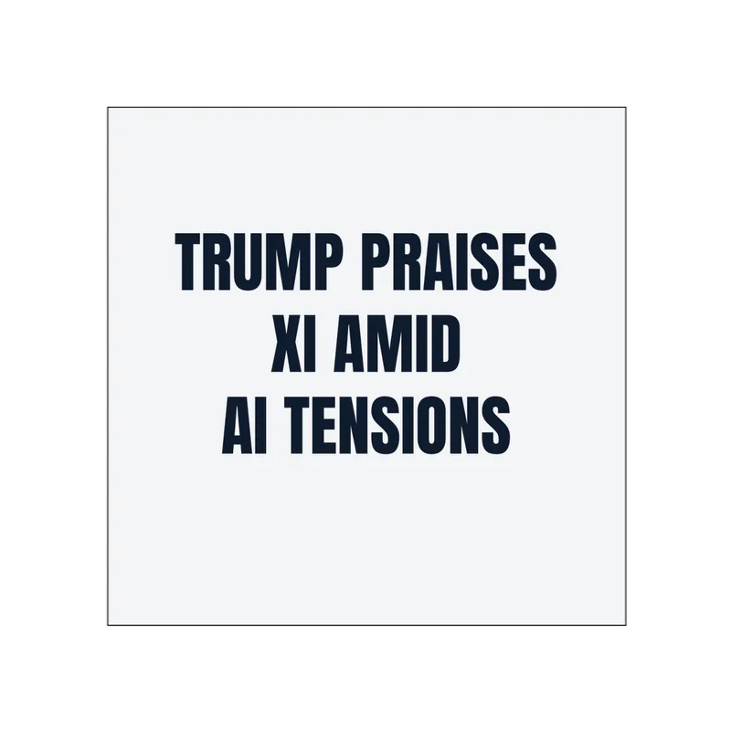 TRUMP PRAISES · XI AMID · AI TENSIONS in White