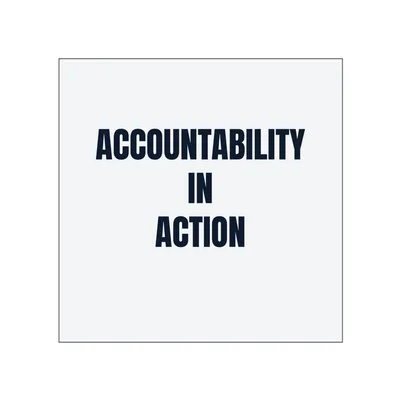 ACCOUNTABILITY · IN · ACTION in White