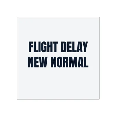 FLIGHT DELAY · NEW NORMAL in White