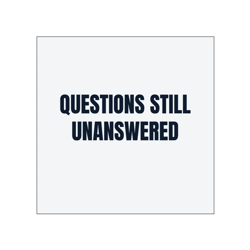 QUESTIONS STILL · UNANSWERED in White