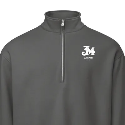 Unisex Heavyweight Half Zip Pullover in Asphalt