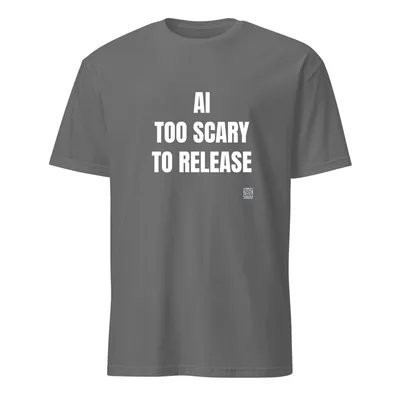 AI · TOO SCARY · TO RELEASE in Graphite Heather
