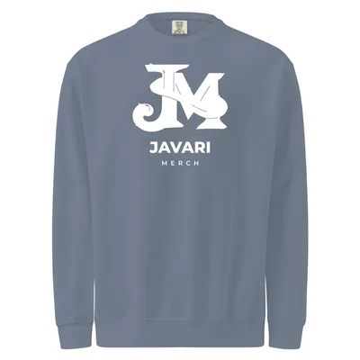 Unisex Garment-Dyed Sweatshirt in Blue Jean