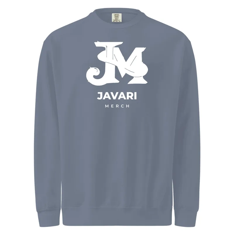 Unisex Garment-Dyed Sweatshirt in Blue Jean