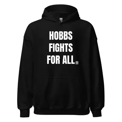 HOBBS · FIGHTS · FOR ALL in Black