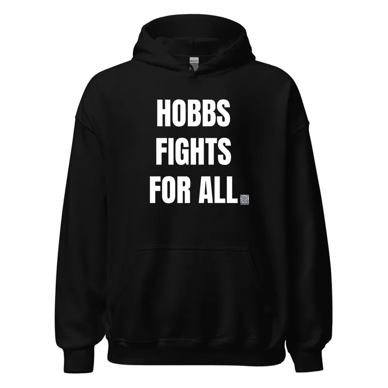 HOBBS · FIGHTS · FOR ALL in Black