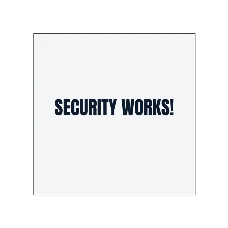 SECURITY WORKS! in White