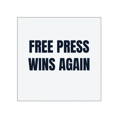 FREE PRESS · WINS AGAIN in White
