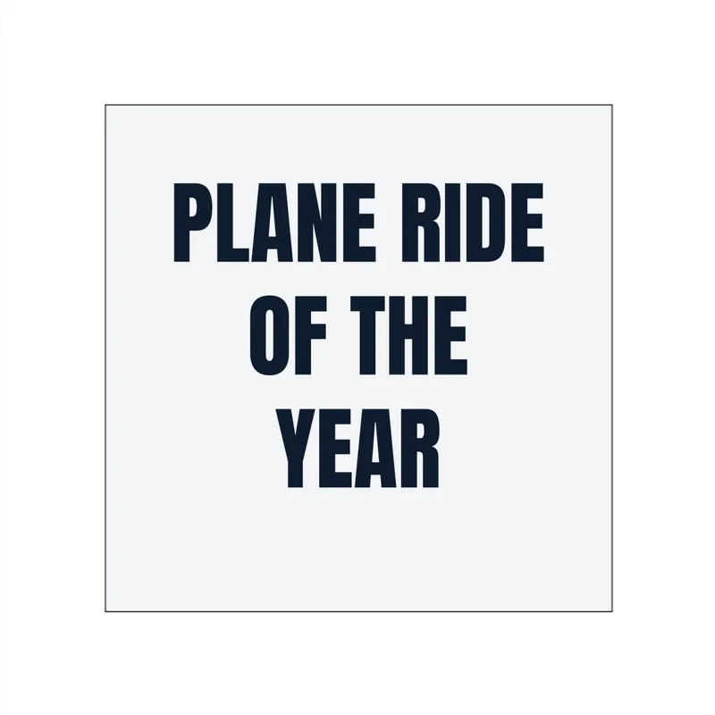PLANE RIDE · OF THE · YEAR in White