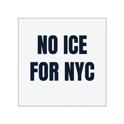 NO ICE · FOR NYC in White