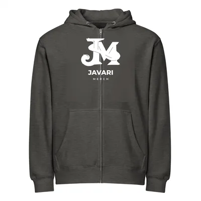 Unisex Premium Full Zip Hoodie in Charcoal Heather