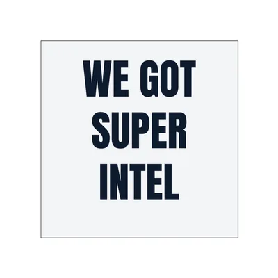 WE GOT · SUPER · INTEL in White