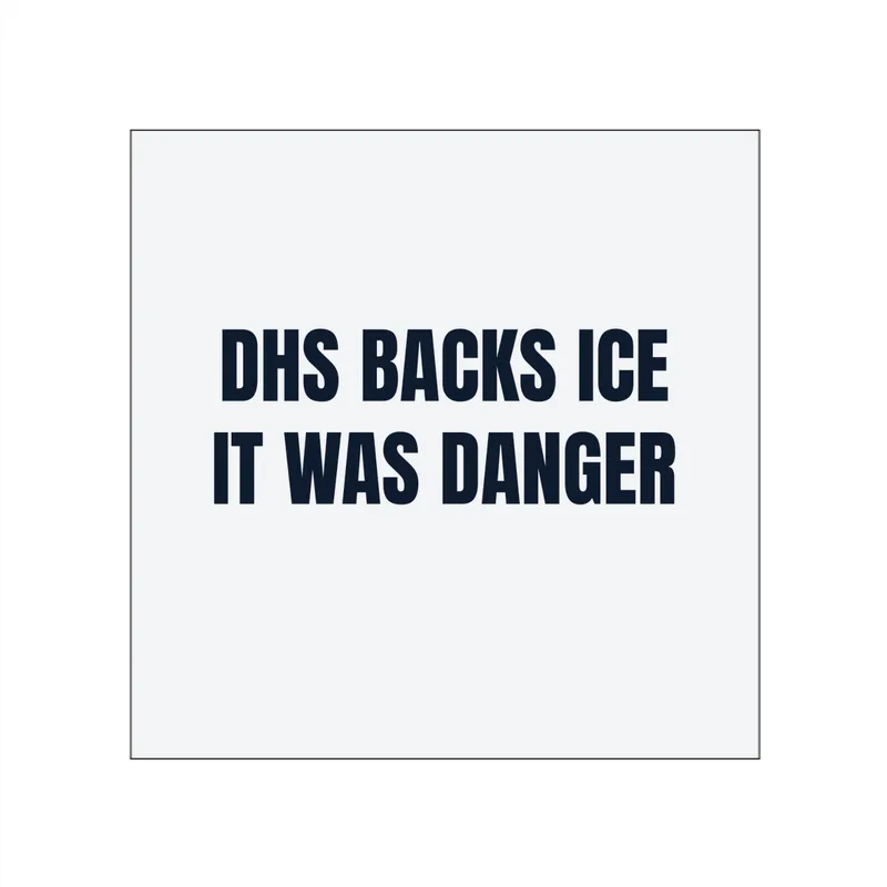 DHS BACKS ICE · IT WAS DANGER in White