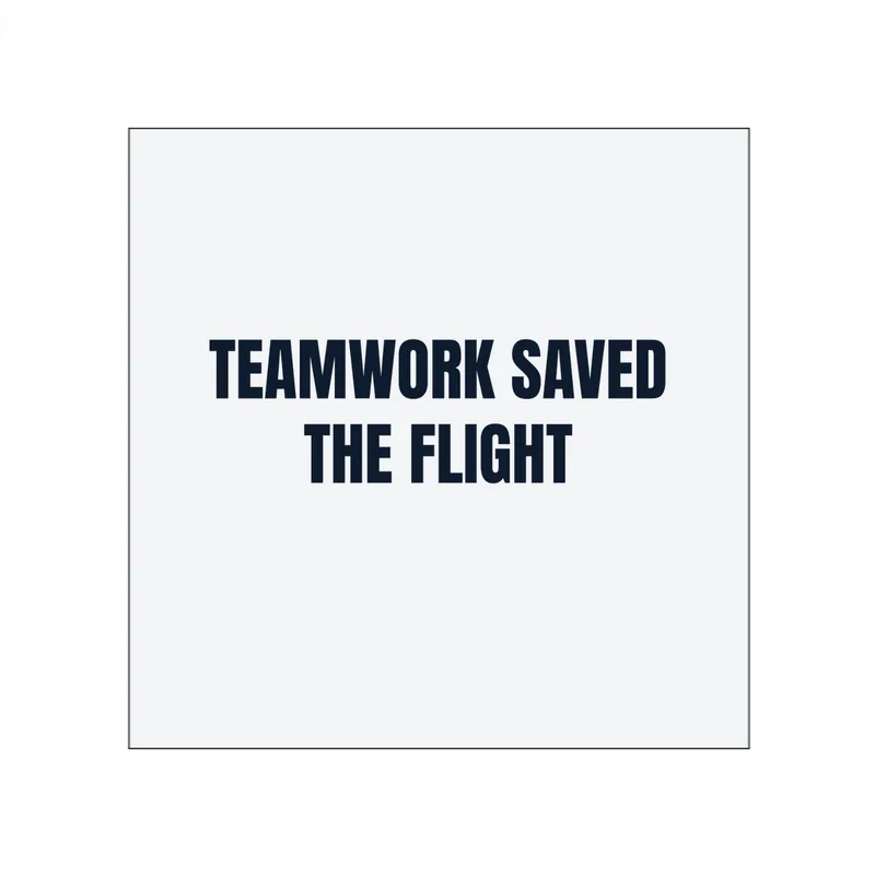 TEAMWORK SAVED · THE FLIGHT in White